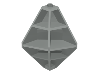 Panel 4 x 4 x 6 Corner Convex Ribbed in Light Gray