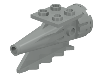 Tail 4 x 2 x 2, Rocket in Light Gray