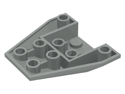 Brick Wedged, Sloped Inverted 4 x 4 Triple [2 Connections between Front Studs] in Light Gray