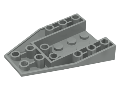 Brick Wedged, Sloped Inverted 6 x 4 with 2 Stud Connections in Light Gray