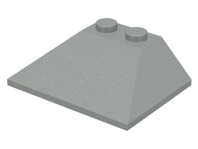 Brick Sloped 45° 3 x 4 Double / 33° in Light Gray