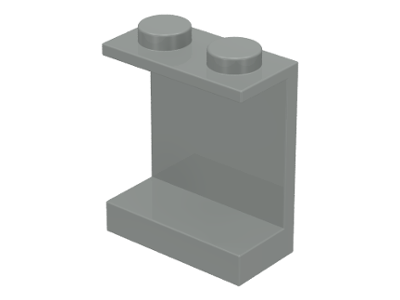 Panel 1 x 2 x 2 [Solid Studs] in Light Gray