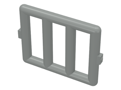 Bar 1 x 4 x 3 Window [Side Tabs] in Light Gray