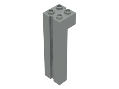 Brick Special 2 x 2 x 6 with Groove in Light Gray