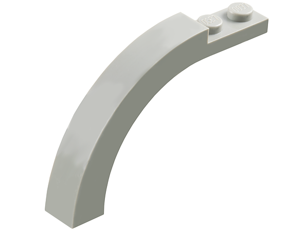 Brick Arch 1 x 6 x 3 1/3 Curved Top in Light Gray