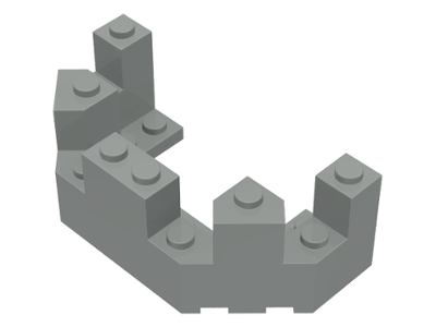 Castle Turret Top 4 x 8 x 2 1/3 in Light Gray