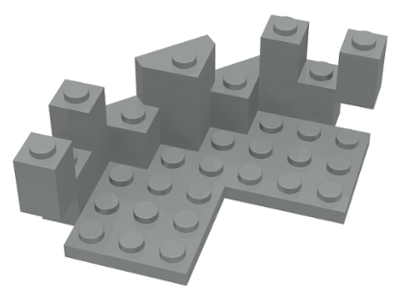 Castle Turret Top 7 x 7 Corner in Light Gray