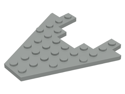 Wedge Plate 8 x 8 with 3 x 4 Cutout in Light Gray