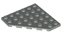 Wedge Plate 6 x 6 Cut Corner in Light Gray