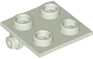 Hinge Brick 2 x 2 Top Plate Thin in Light Gray