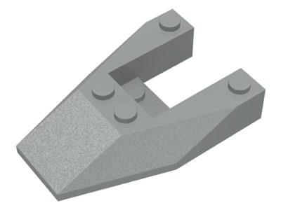 Brick Wedged, Sloped 6 x 4 Cutout, No Stud Notches in Light Gray