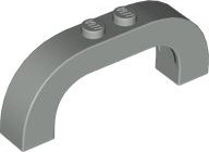 Brick Arch 1 x 6 x 2 Curved Top in Light Gray
