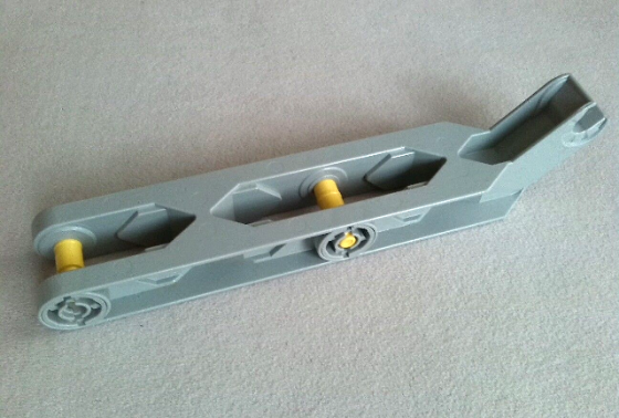 Duplo Toolo Arm 2 x 10 with Angled Arm, with End Clip in Light Gray