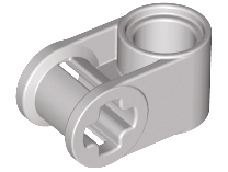 Technic Axle and Pin Connector Perpendicular in Light Gray