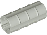 Technic Axle Connector Ridged [with x Hole x Orientation] in Light Gray