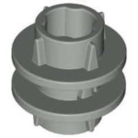 Technic Driving Ring 2L, 4 Ridges in Light Gray