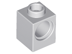 Technic Brick 1 x 1 with Pin Hole in Light Gray