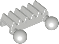 Technic Gear Rack 1 x 2 with Ball Joints in Light Gray