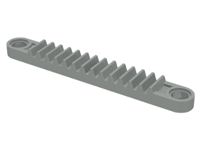 Technic Gear Rack 1 x 8 with Holes in Light Gray