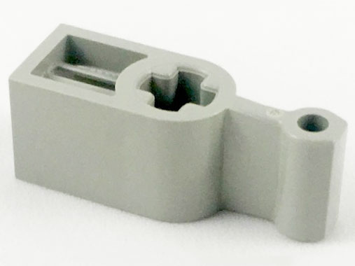 Technic Changeover Catch - + opening in Light Gray
