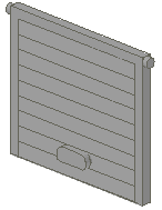 HO Scale Accessory Door for Garage 4 x 8 x 3 in Light Gray