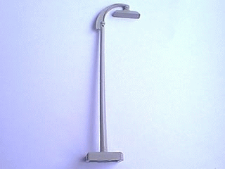HO Scale Accessory Lamp Post, Curved Top [UK only] in Light Gray
