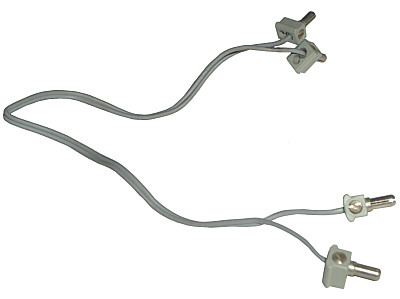Wire with 1-Prong Connectors, 12V / 4.5V 28L in Light Gray