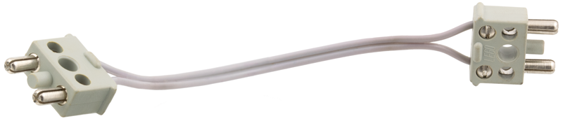 Wire with 2-Prong Connectors, 12V / 4.5V 14L in Light Gray