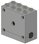 Technic Gearbox 2 x 4 x 3 in Light Gray