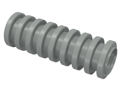 Hose, Ribbed 7mm D. 3L / 2.4cm in Light Gray