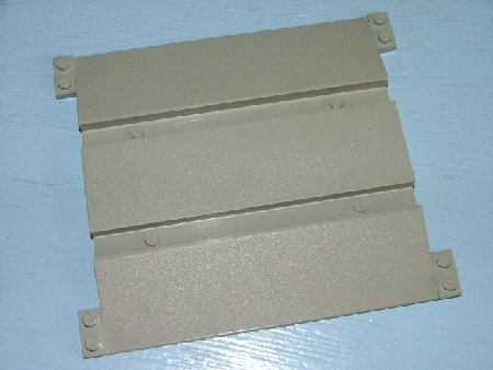 Vehicle Track, Train, Level Crossing Base - Solid Center in Light Gray