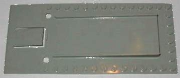 Baseplate Raised 8 x 18 with Garage Floor Plate with Octagon Holes for Automatic Doors in Light Gray