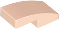 Brick Curved 2 x 1 No Studs [1/2 Bow] in Light Nougat