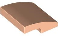 Brick Curved 2 x 2 x 2/3 in Light Nougat