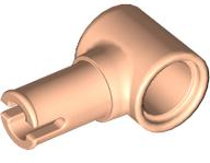 Technic Pin Connector Hub with 1 Pin with Friction Ridges Lengthwise [Centered Friction Ridge] in Light Nougat