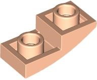 Brick Curved Inverted 2 x 1 in Light Nougat