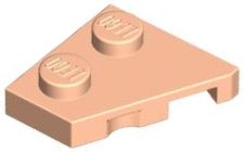 Wedge Plate 2 x 2 Left in Light Nougat