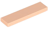 Tile 1 x 4 with Groove in Light Nougat