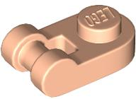 Plate Special 1 x 1 Rounded with Handle in Light Nougat