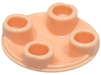 Plate Round 2 x 2 with Rounded Bottom [Boat Stud] in Light Nougat