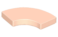 Tile 2 x 2 Curved, Macaroni in Light Nougat