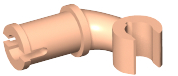 Arm, Short, with Technic Pin in Light Nougat