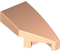 Brick Wedged, Curved 2 x 1 with Stud Notch Right in Light Nougat