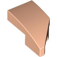 Brick Wedged, Curved 2 x 1 with Stud Notch Left in Light Nougat
