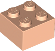 Brick 2 x 2 in Light Nougat