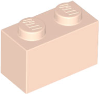 Brick 1 x 2 in Light Nougat