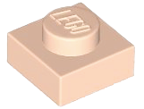Plate 1 x 1 in Light Nougat