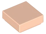 Tile 1 x 1 with Groove in Light Nougat