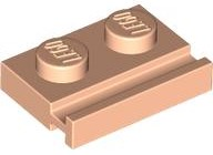 Plate Special 1 x 2 with Door Rail in Light Nougat