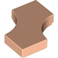 Tile Special 2 x 2 with 2 Quarter Round Cutouts in Light Nougat